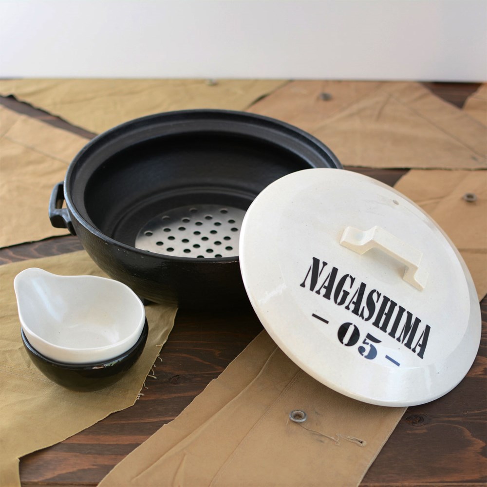 【 送料無料 結婚御祝 】名入れ 数字 ホワイト ARMY 9号 土鍋 29cm（ガス＆IH両対応）【最速】 YA-14