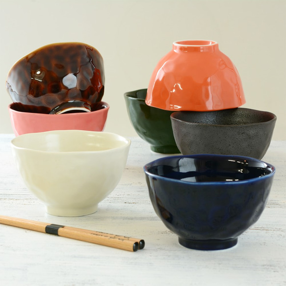 【 送料無料 】 選べる7Color Rice Bowl お茶碗  INA057 3枚目の画像