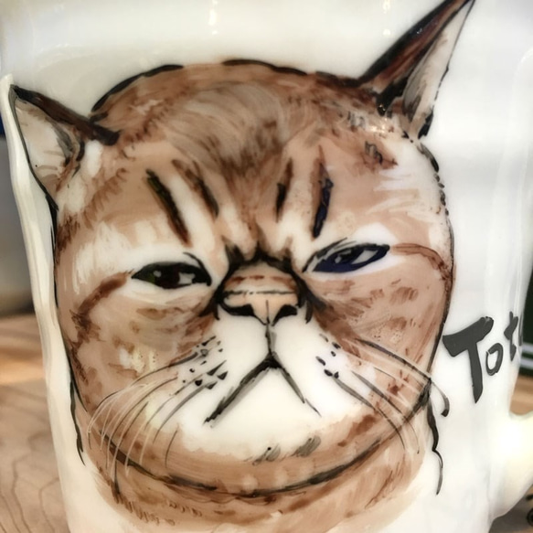 tapia様専用【送料無料】MY 愛猫の似顔絵&名入れが入る☆マグカップ　TO-670 7枚目の画像