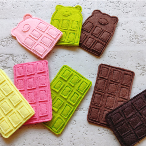 フェルトままごと】板チョコとくまさんチョコセット おもちゃ・人形