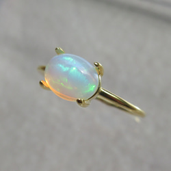 宝石質 エチオピア産 プレシャスオパール 14Kgf ネックレス