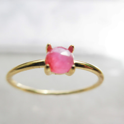 14kgf宝石質ピンクカルセドニー・ルビーピアス/イヤリング 14kgf宝石質ピンクカルセドニー・ルビーピアス/イヤリング