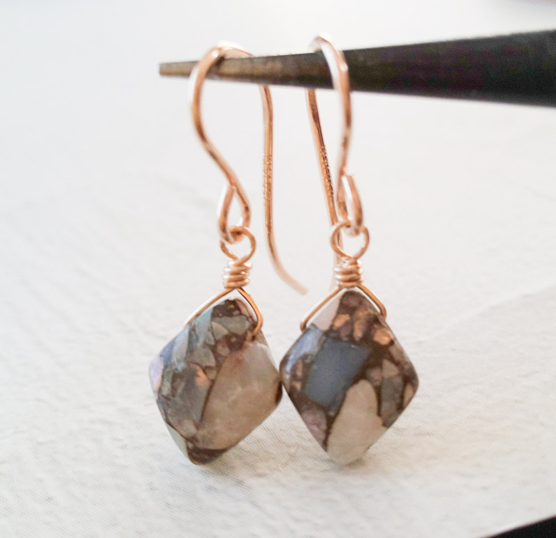 再販♪ コッパーオパール ピアス／イヤリング　14kgf        Ω