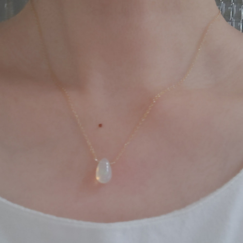 宝石質 エチオピア産プレシャスオパール ネックレス 14kgf ネックレス  