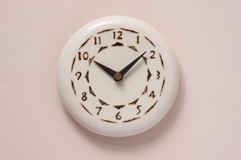 陶製掛け時計φ146