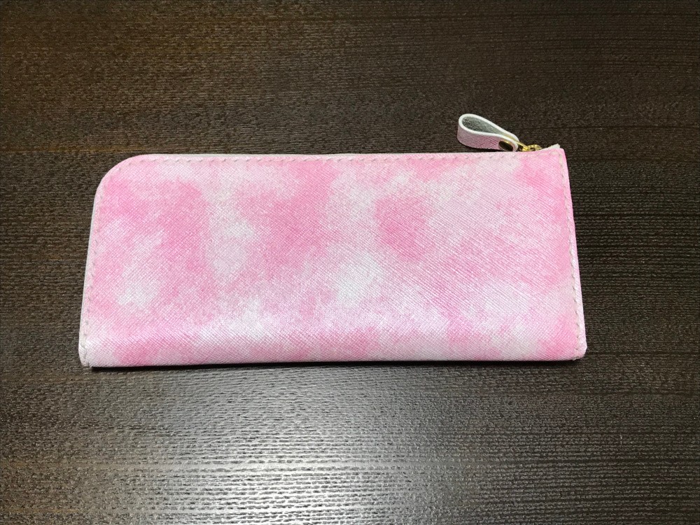 L型ロングウォレット　ピンク