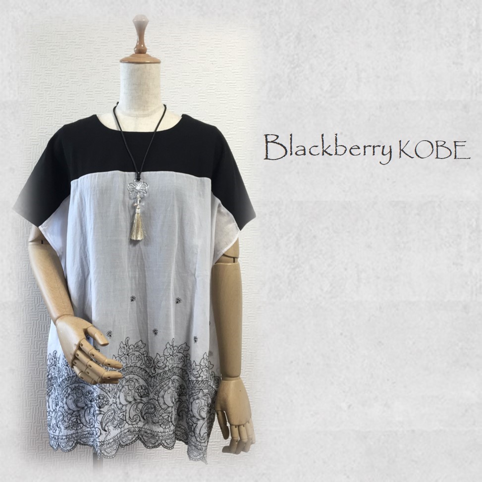 繊細な刺繍レースがエスニックモダンなドルマンチュニック