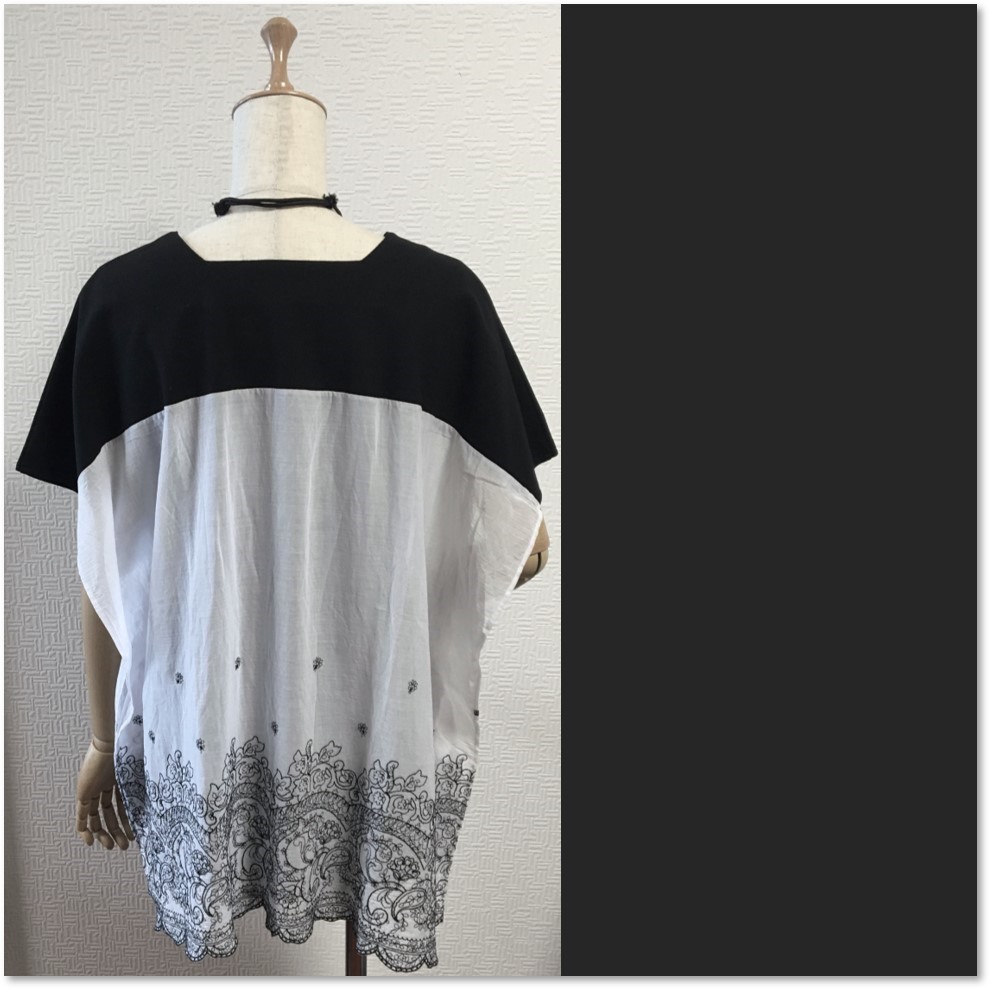 繊細な刺繍レースがエスニックモダンなドルマンチュニック