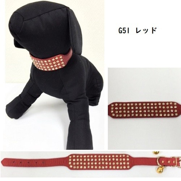 SALE G49 G50 G51 首輪 カラー リード 小型犬用 ドッグウェア 鈴付き 金具 ビジュー 犬服 4枚目の画像