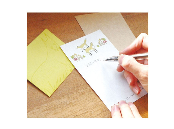 PLANTER グリーティングカード&ミニレターセット <たぬき> 6枚目の画像