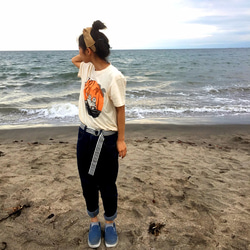 サンセットビーチ ネコ Tシャツ [M] 3枚目の画像