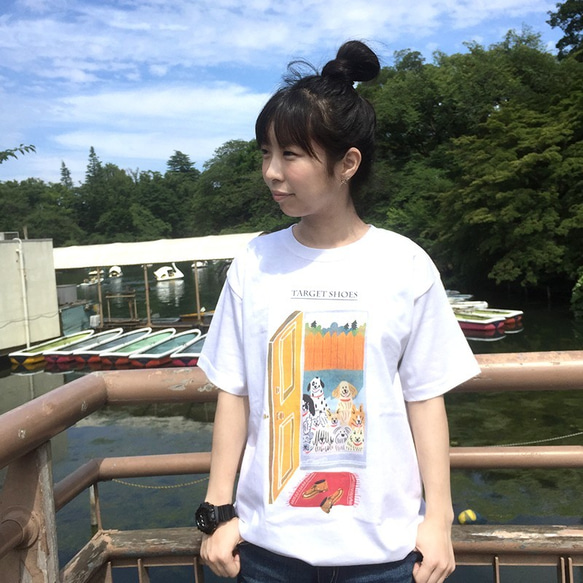 ターゲットシューズ ドッグTシャツ ホワイト[M] 3枚目の画像