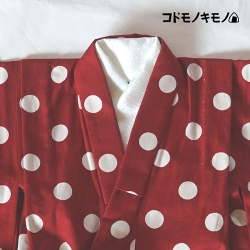 限定セール -SALE 赤ドットワンピース♡丸襟・白リボンタイプ♡白色ドロワーズ ワンピース