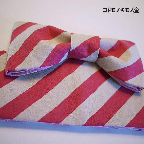 にゃんきぃさま専用　【L】マゼンタストライプの作り帯 2枚目の画像