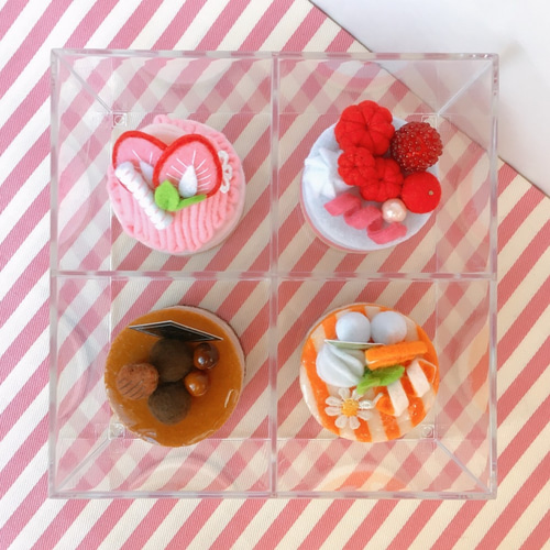 おままごと＊4種のフェルトケーキセット【05】 おもちゃ・人形