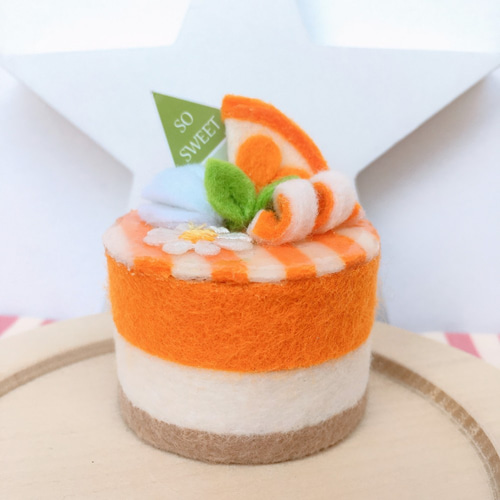 おままごと＊4種のフェルトケーキセット【05】 おもちゃ・人形