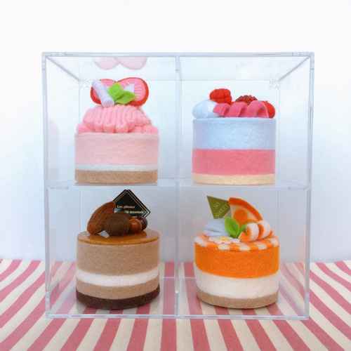 おままごと＊4種のフェルトケーキセット【05】 おもちゃ・人形
