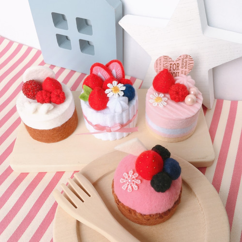 のんページ＊フェルトケーキ 新作］フェルトケーキセット③ おもちゃ・人形 colorful-step