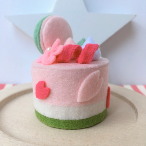 おままごと＊4種のフェルトケーキセット【12】 おもちゃ・人形
