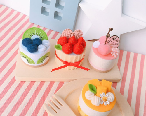 くるみ　お誕生会ケーキ(フェルト) 特大ホールケーキ フェルトケーキ お誕生日ケーキ - MAY-9253'S