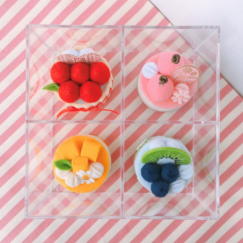 オーダー専用ページ＊フェルトケーキ おままごと おままごと フェルトのケーキ屋さん (C373） | 型紙、パターン