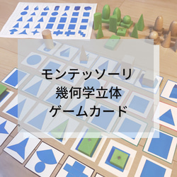 ☆モンテッソーリ☆ 幾何学立体ゲームカード 1枚目の画像
