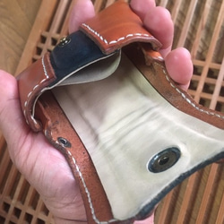 牛本革ハードコインケース財布 coin purse 512C 7枚目の画像