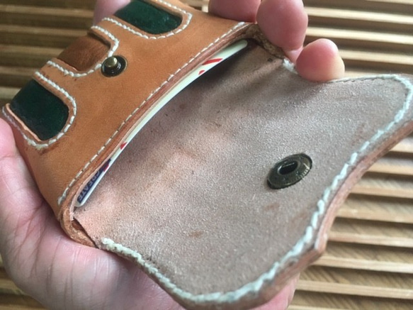 牛本革ハードコインケース財布 coin purse　Htype-514C 4枚目の画像