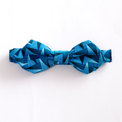 GEOMETRIC BLUE SHWESHWE BOW TIE 2枚目の画像