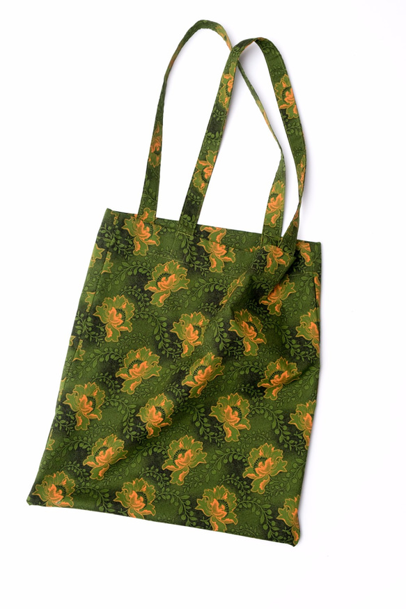 GREEN FLOWER TOTE 第2張的照片