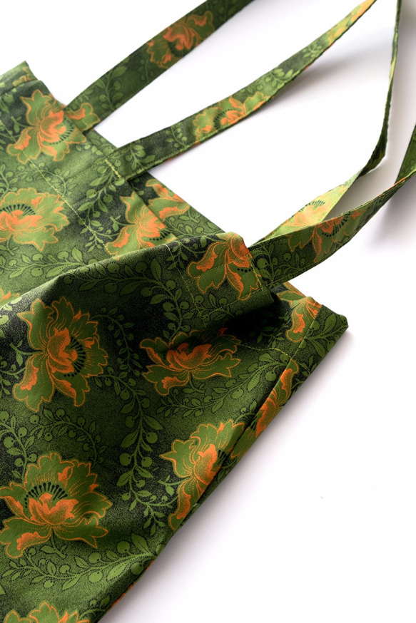 GREEN FLOWER TOTE 第4張的照片