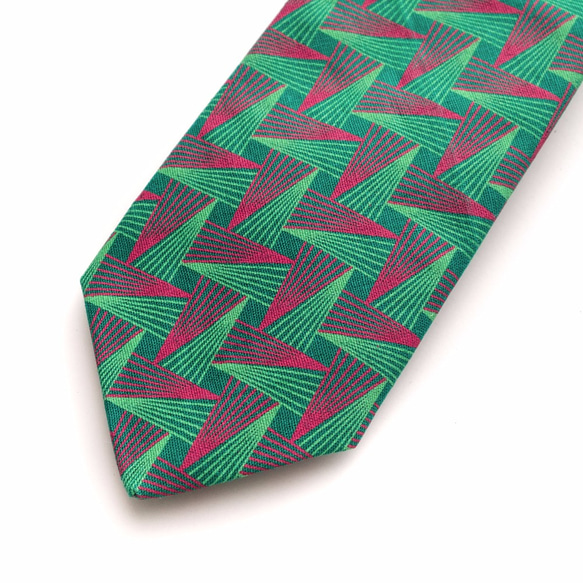 GREEN GEOMETRIC TIE 3枚目の画像