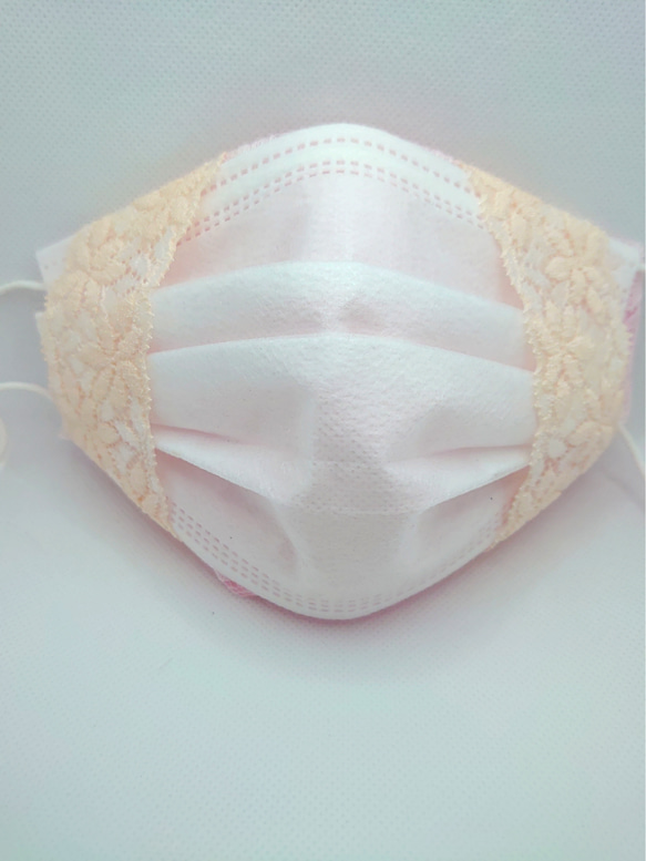 【ピンク】マスク&不織布マスクカバー 3枚目の画像