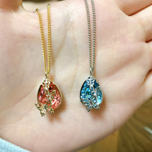 BTS 花様年華イメージネックレス 《スカイブルー×シルバー