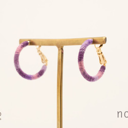 まきまきフープピアス（パープル）　【受注制作】 2枚目の画像