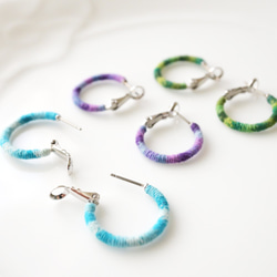 まきまきフープピアス（パープル）　【受注制作】 7枚目の画像