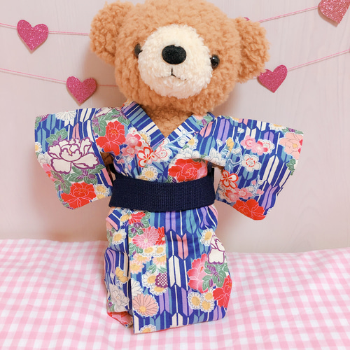 浴衣 B (クマのフカフカ・Mサイズ) ぬいぐるみ meow_pinks 通販