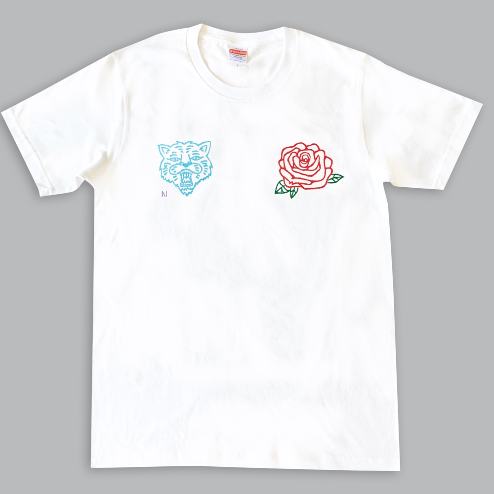 tiger × rose T-shirt