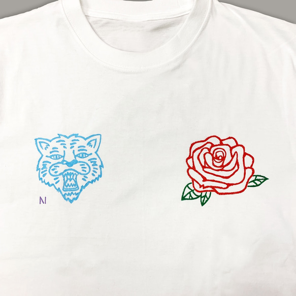 tiger × rose T-shirt 2枚目の画像