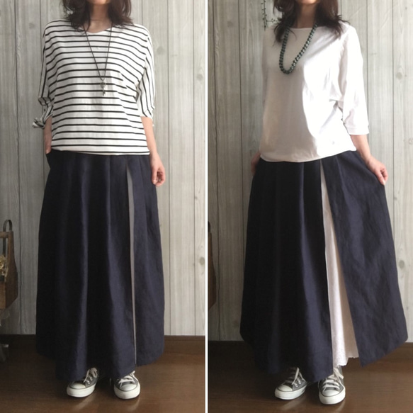 【美品】23区、オックスストレッチ ロングスカート　サイズ38、麻混、リネン 楽天市場】スカート 綿麻オックス ビビットカラー d*g*y dgy