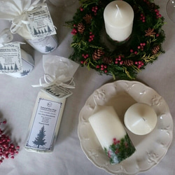 ✨Snow wreath candle✨～雪のリースクリスマスキャンドル～ 1枚目の画像