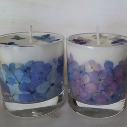 ～Blue hydrangea ～ Aroma Soy candleアニバーサリ✨紫陽花グラスキャンドル 5枚目の画像