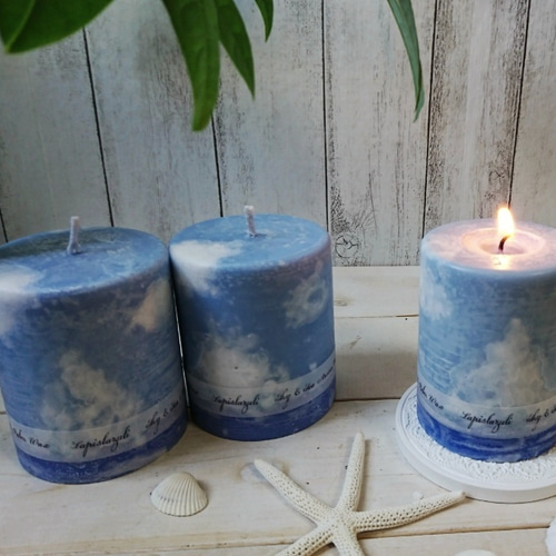 空と海✨ ラピスラズリ～天然ソイ＆パームアロマキャンドル