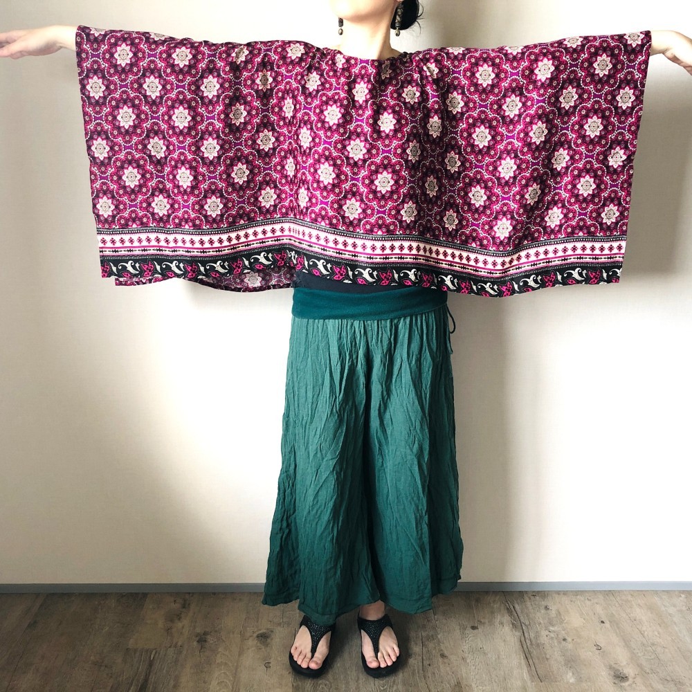 ひらひらプルオーバー　ひらぷる　№003004　エスニック柄　ビスコース