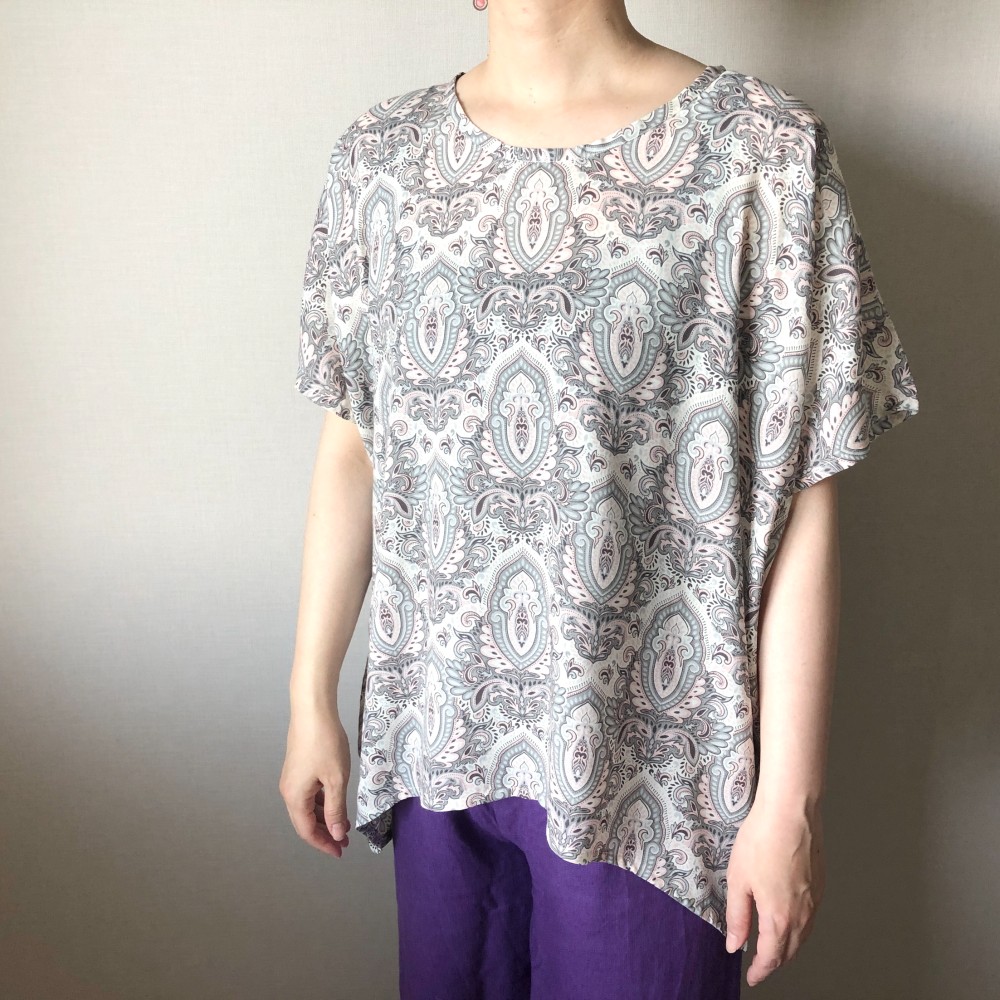 さらさらプルオーバー　さらぷる　№002010　エスニック柄　ビスコース