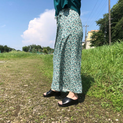 エスニック柄　ビスコース　巻パンツ　ゆったり巻81㎝　M丈95㎝　№19016 2枚目の画像