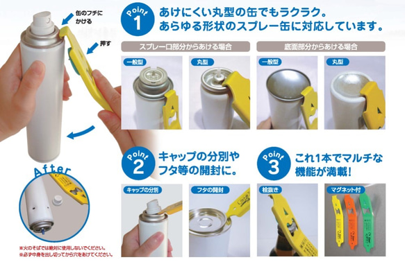 カンペッカー スプレー缶/ガス缶の穴あけマルチツール　[ 鋳鉄物 ]　 5枚目の画像