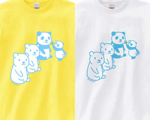 【しろくまさん様】制服Tシャツ5枚set シロクマパンダ化計画Tシャツ(大人〜子供サイズ) Tシャツ moekonet.moo
