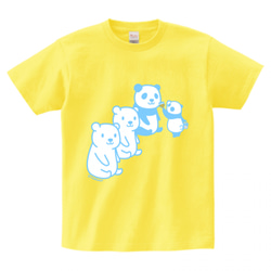 シロクマパンダ化計画Tシャツ(大人〜子供サイズ) 2枚目の画像