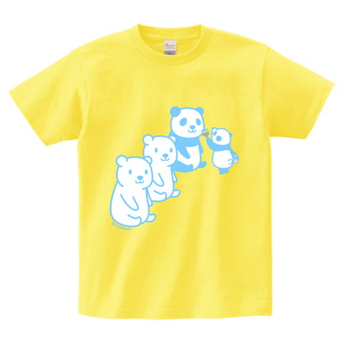 シロクマパンダ化計画Tシャツ(大人〜子供サイズ) Tシャツ moekonet.moo